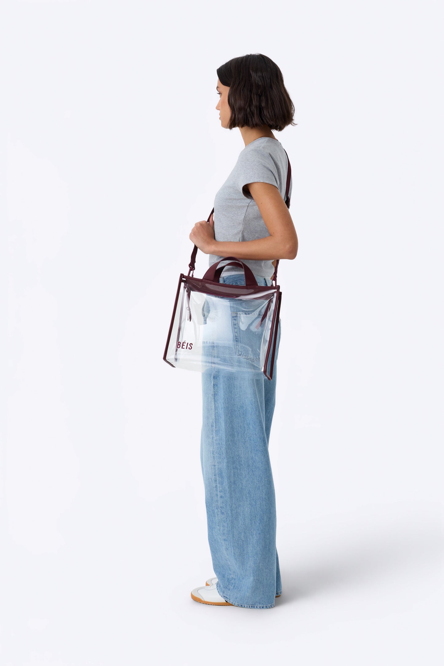 The Stadium Tote in Burgundy