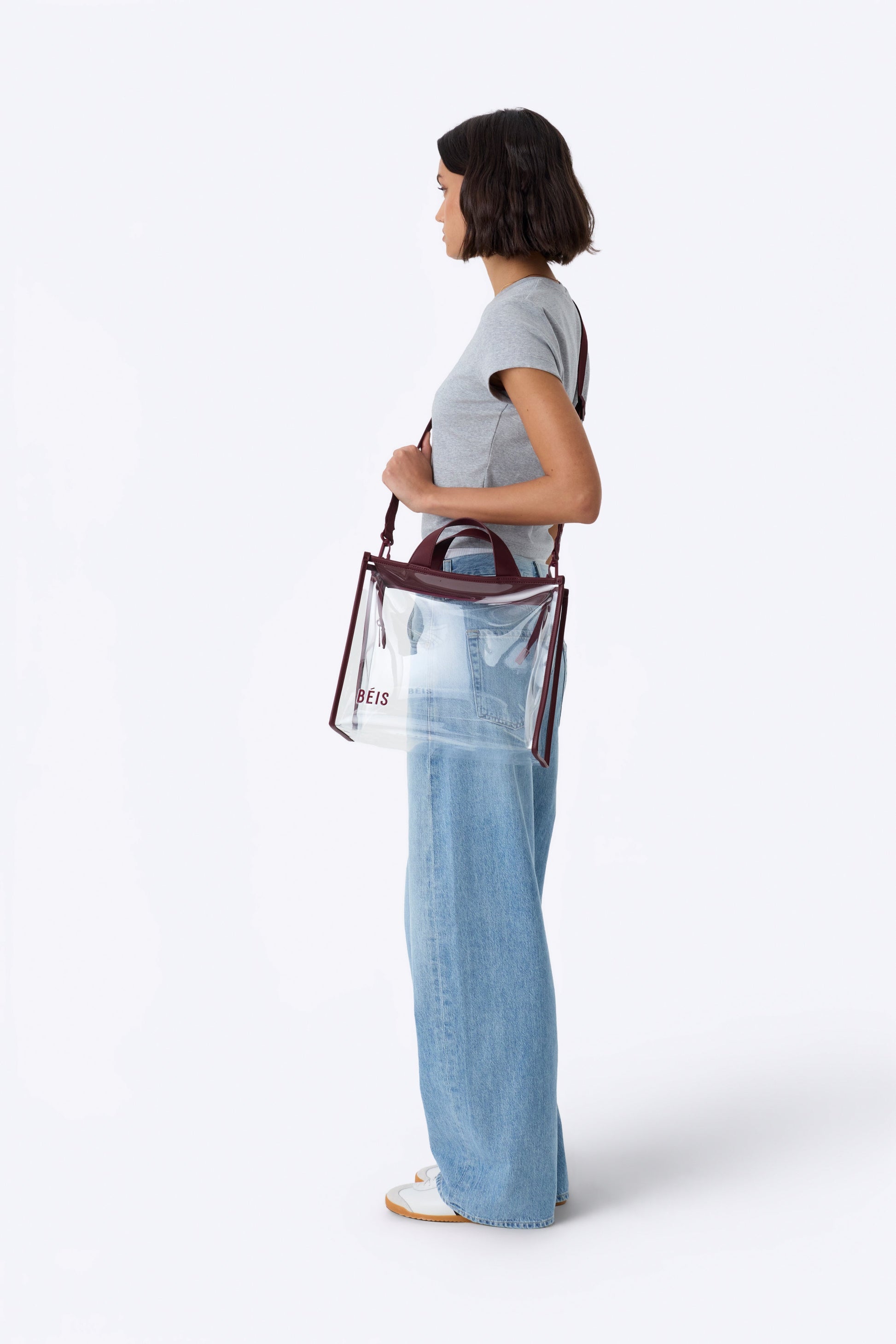 The Stadium Tote in Burgundy