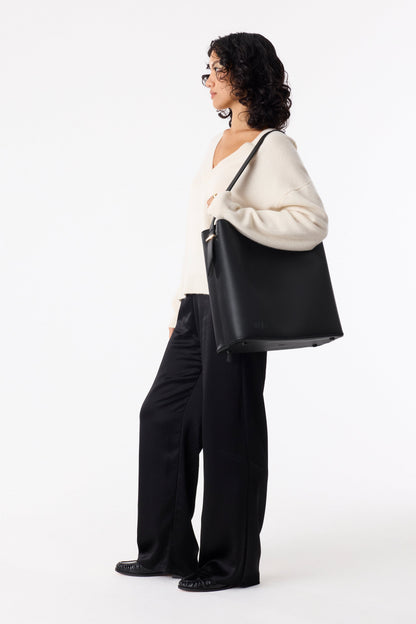 The Essential Tote in Wicked Black