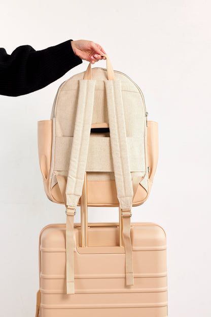 The Travel Backpack in Beige