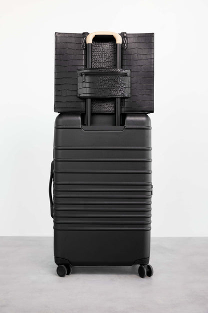 Resale The Large Work Tote in Black Croc