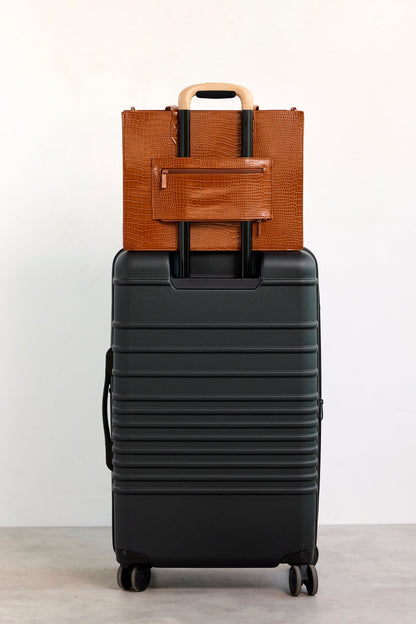 Resale The Work Tote in Cognac Croc