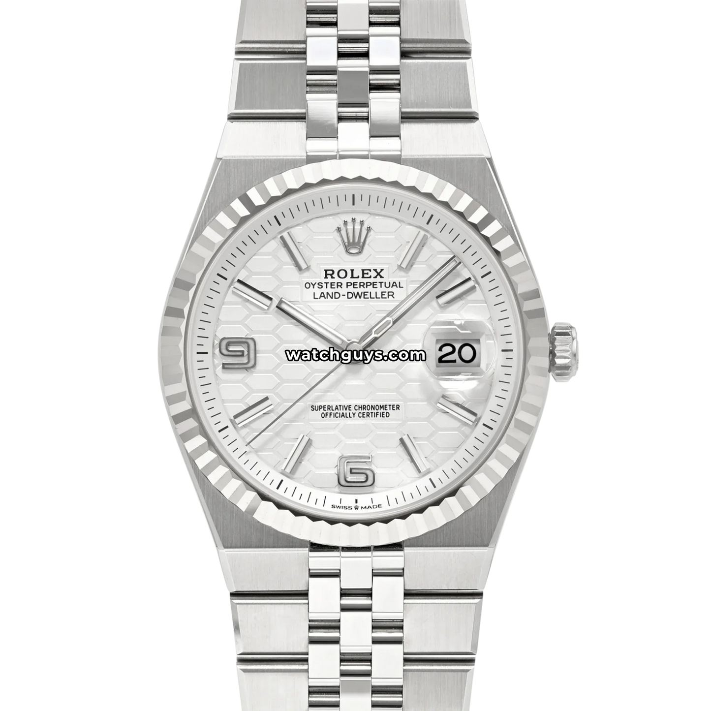 Rolex Land-Dweller 127334 White Honeycomb Motif