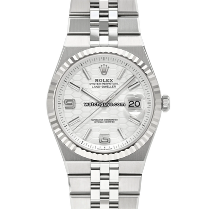 Rolex Land-Dweller 127334 White Honeycomb Motif