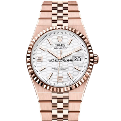 Rolex Land-Dweller 127235 White Honeycomb Motif