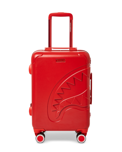 MOLDED SHARKITECTURE RED HARDSHELL CARRY-ON LUGGAGE