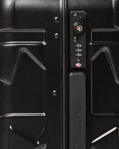 MOLDED SHARKITECTURE BLACK HARDSHELL CARRY-ON LUGGAGE