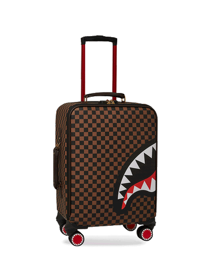 EXTERIOR GOLD ZIP POCKET SHARKS IN PARIS JETSETTER CARRY-ON LUGGAGE