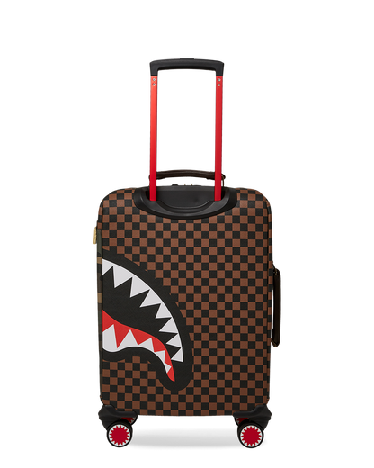 EXTERIOR GOLD ZIP POCKET SHARKS IN PARIS JETSETTER CARRY-ON LUGGAGE