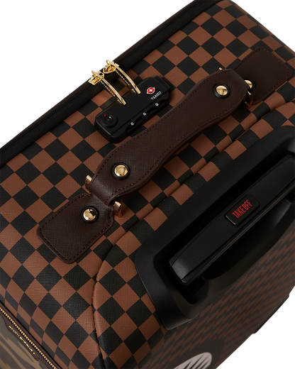 EXTERIOR GOLD ZIP POCKET SHARKS IN PARIS JETSETTER CARRY-ON LUGGAGE
