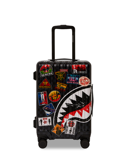GLOBAL MOGUL UNLIMITED MILES SHARKNAUTICS HARDSHELL CARRY-ON LUGGAGE