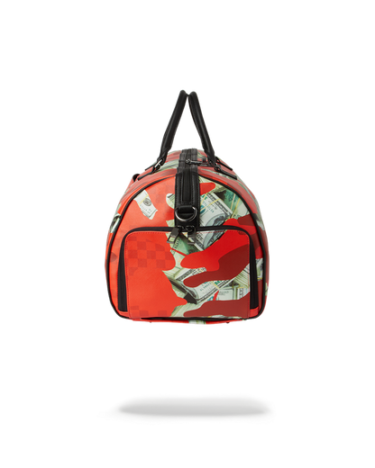 MONEY CAMO (RED) DUFFLE