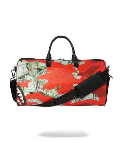 MONEY CAMO (RED) DUFFLE