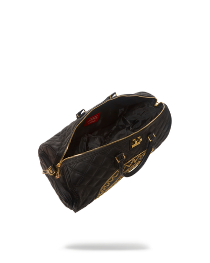 NOIR QUILT GOLD CHAIN SHARK DUFFLE