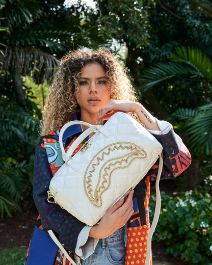 RIVIERA LE BLANC GOLD CHAIN SHARK MINI DUFFLE