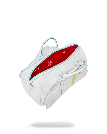 CLOUDY WITH A CHANCE OF SHARK DUFFLE