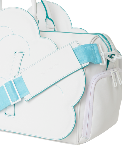 CLOUDY WITH A CHANCE OF SHARK DUFFLE
