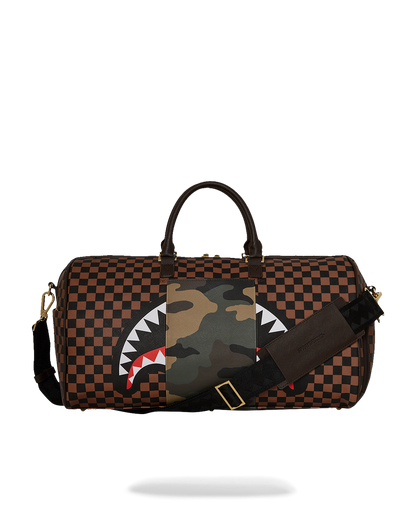 EXTERIOR GOLD ZIP POCKET SHARKS IN PARIS DUFFLE
