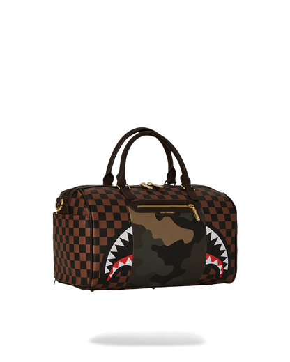 EXTERIOR GOLD ZIP POCKET SHARKS IN PARIS MINI DUFFLE
