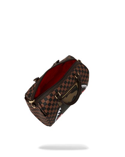 EXTERIOR GOLD ZIP POCKET SHARKS IN PARIS MINI DUFFLE