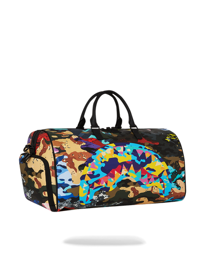 SLICED AND DICED CAMO DUFFLE