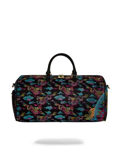 EMBROIDERED DRAGONS DUFFLE