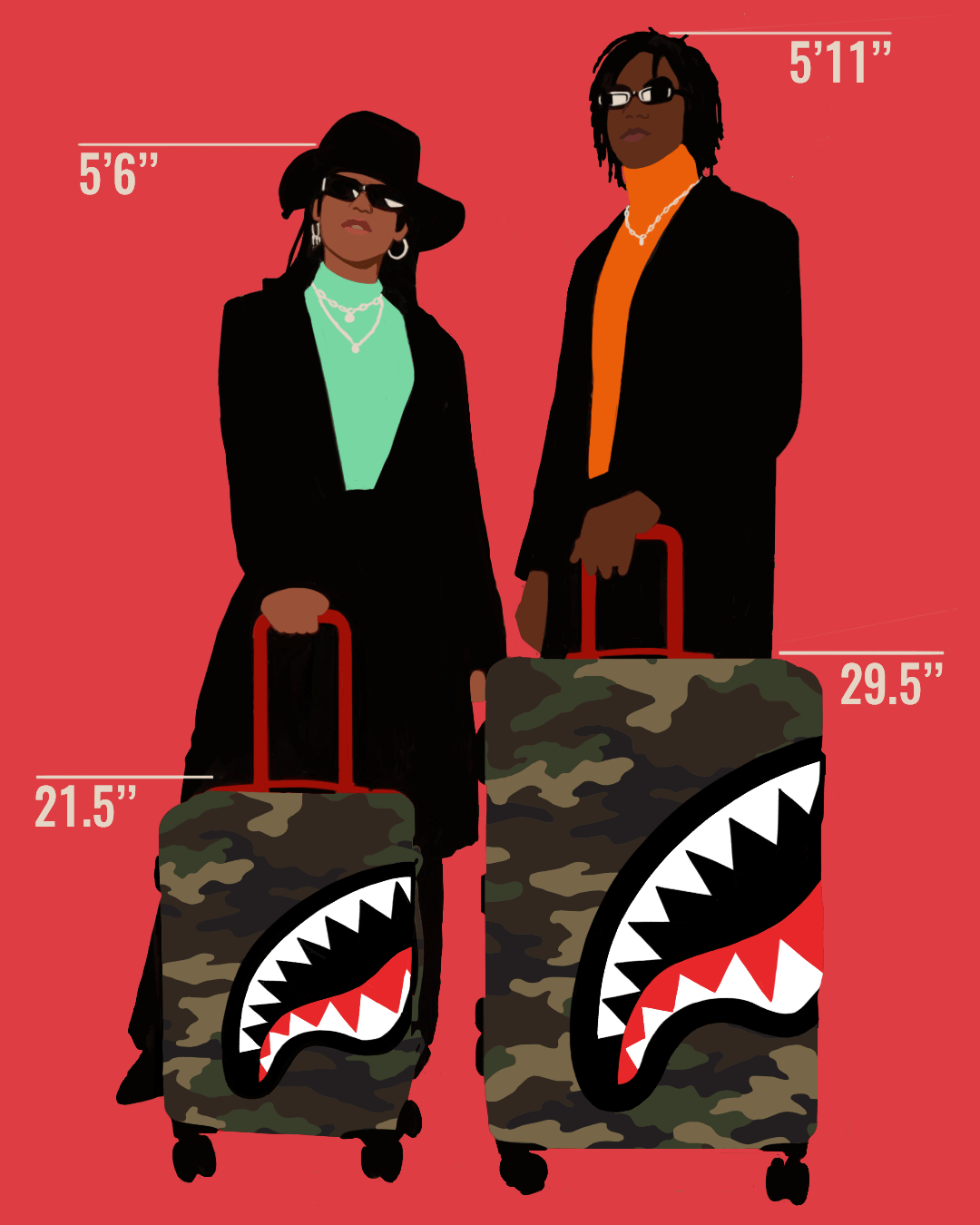 SHARKNAUTICS (CAMO) 21.5? CARRY-ON LUGGAGE