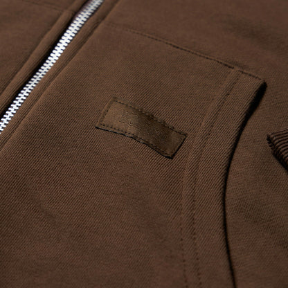 Mocha Brown Zip Up Hoodie (SALE)