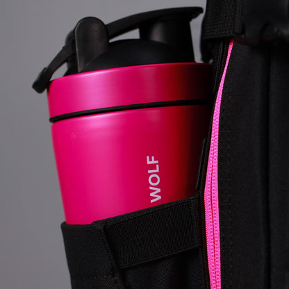 45L Backpack Black Neon Pink