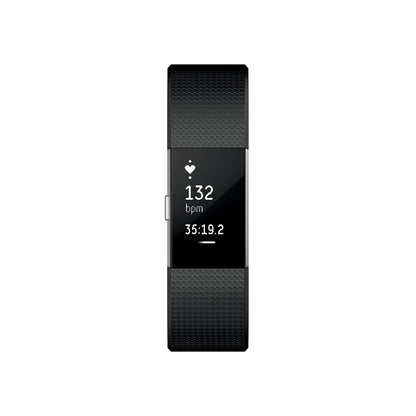 Fitbit Charge 2 Heart Rate + Fitness Wristband, Special Edition, Gunmetal (Black), Large - FB407GMBKL