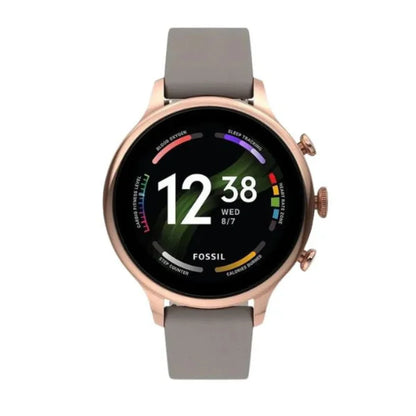 Fossil - Gen 6 Smartwatch 42mm Gray Leather - Gray - FTW6079V