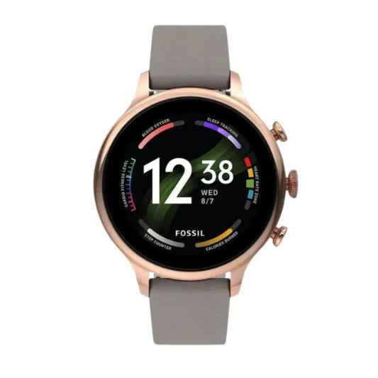 Fossil - Gen 6 Smartwatch 42mm Gray Leather - Gray - FTW6079V