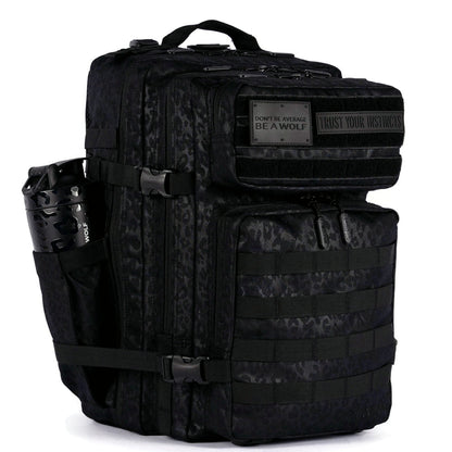 45L Backpack Black Leopard