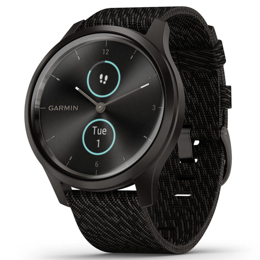 Garmin vivomove Style Hybrid Smartwatch 42mm Aluminum Graphite With Black - 010-02240-03