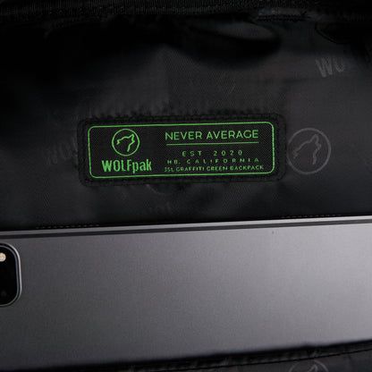 35L Backpack Graffiti Green