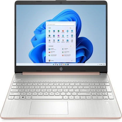 HP 15.6" HD Intel Celeron - Pale Rose Gold - 4GB RAM - 128GB SSD - 15-DY0027DS