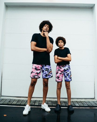 KIDS SPLIT CAMO SWIM TRUNKS
