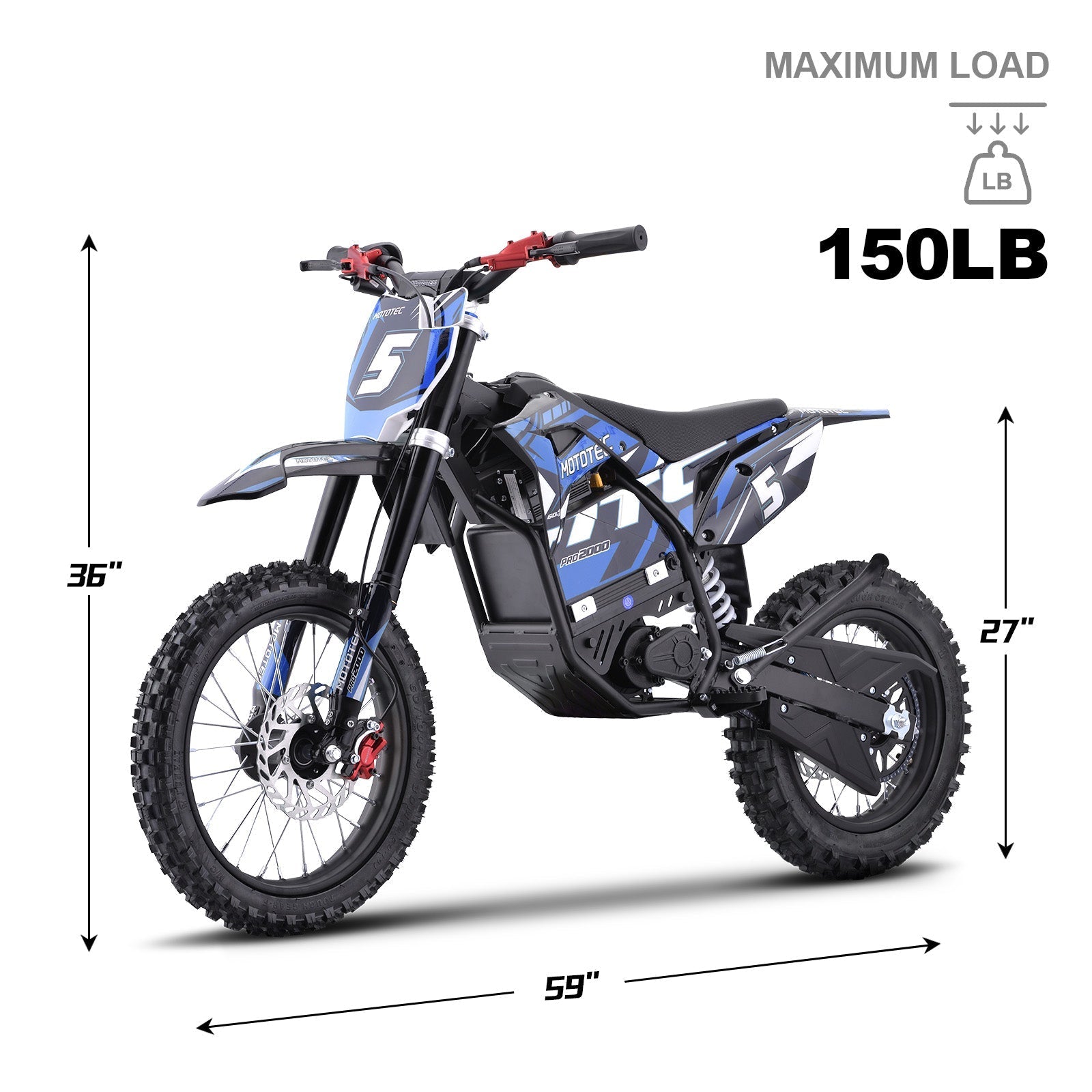MotoTec 60v 2000w Pro Mini Moto