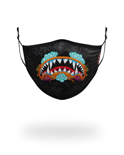 ADULT DRAGON SHARK FORM FITTING FACE MASK