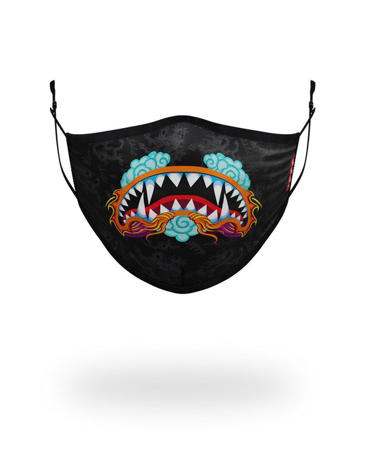 ADULT DRAGON SHARK FORM FITTING FACE MASK