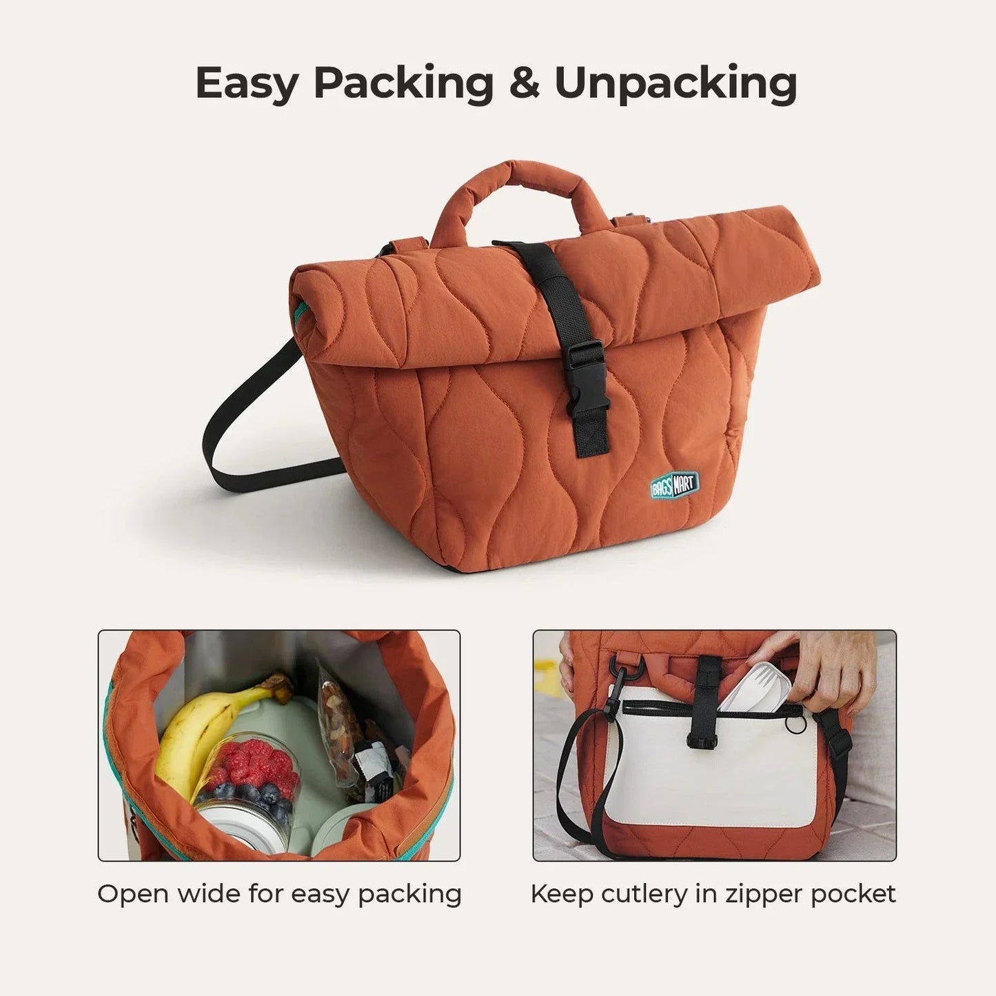 (FREE GIFT) Paz Roll Top Lunch Bag