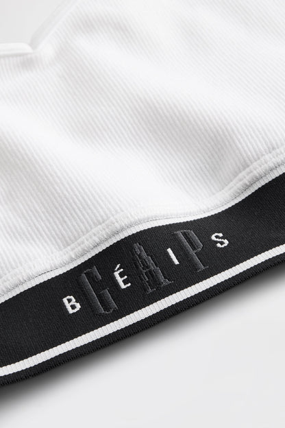 GAP X BEIS Seamless Logo Top in Optic White