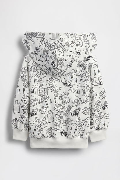 GAP X B??IS Doodle Hoodie in Optic White