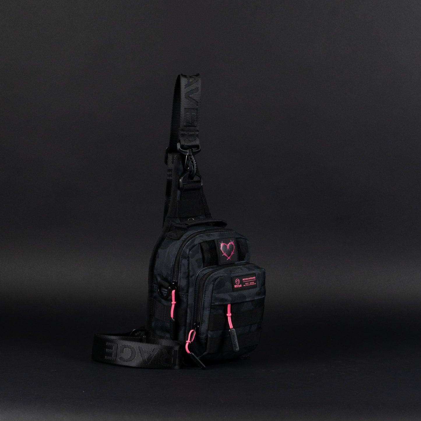 4L Mini Tactical Sling Bag Black Hearts