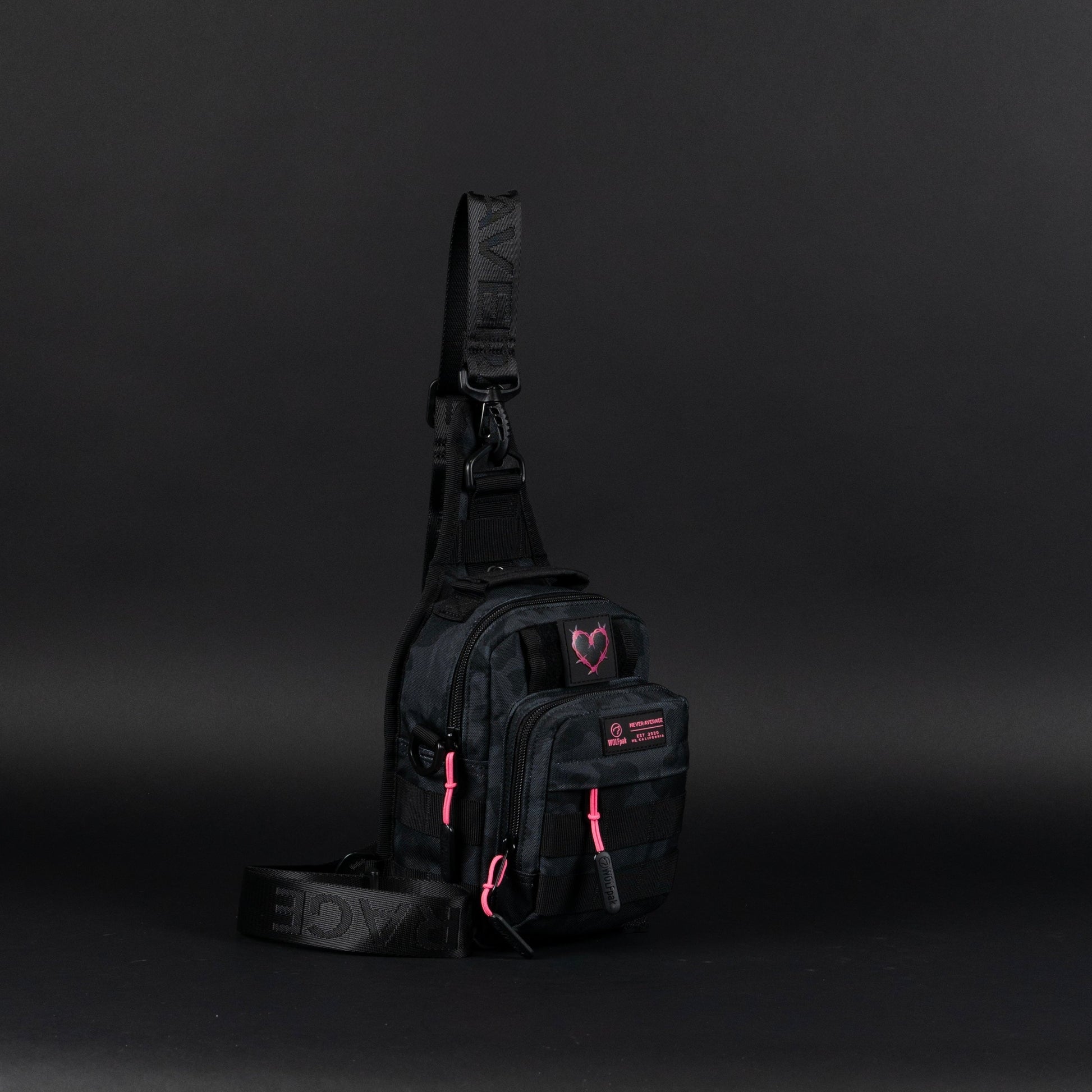 4L Mini Tactical Sling Bag Black Hearts