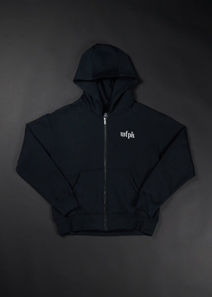 Gothic Black Full Zip Hoodie (SALE)