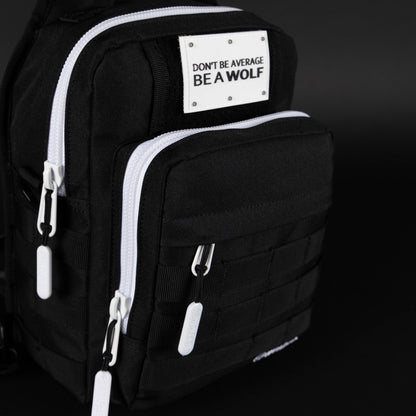 9L Tactical Sling Bag Alpha Black with White Accents