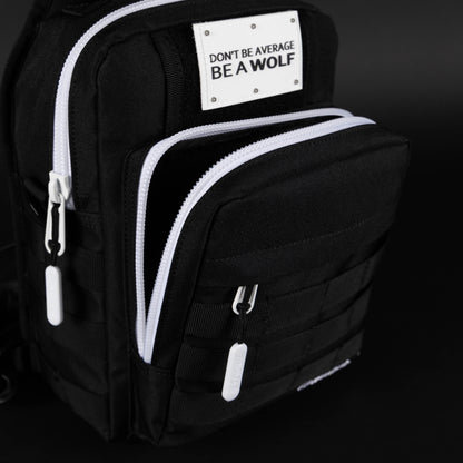 9L Tactical Sling Bag Alpha Black with White Accents