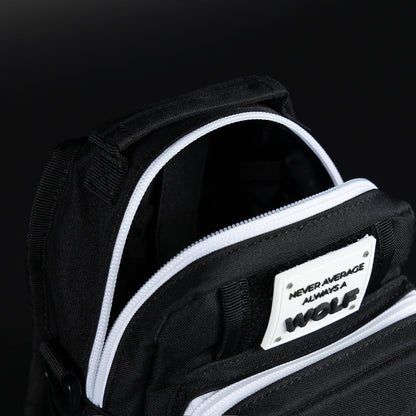 4L Mini Tactical Sling Bag Alpha Black White Accent