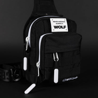 4L Mini Tactical Sling Bag Alpha Black White Accent